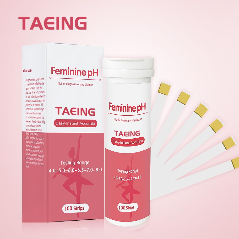 TAEING Vaginal Health pH Test Strips, 100pcs Feminine pH Test for Women, pH-Balance Monitor My Store Au supplements