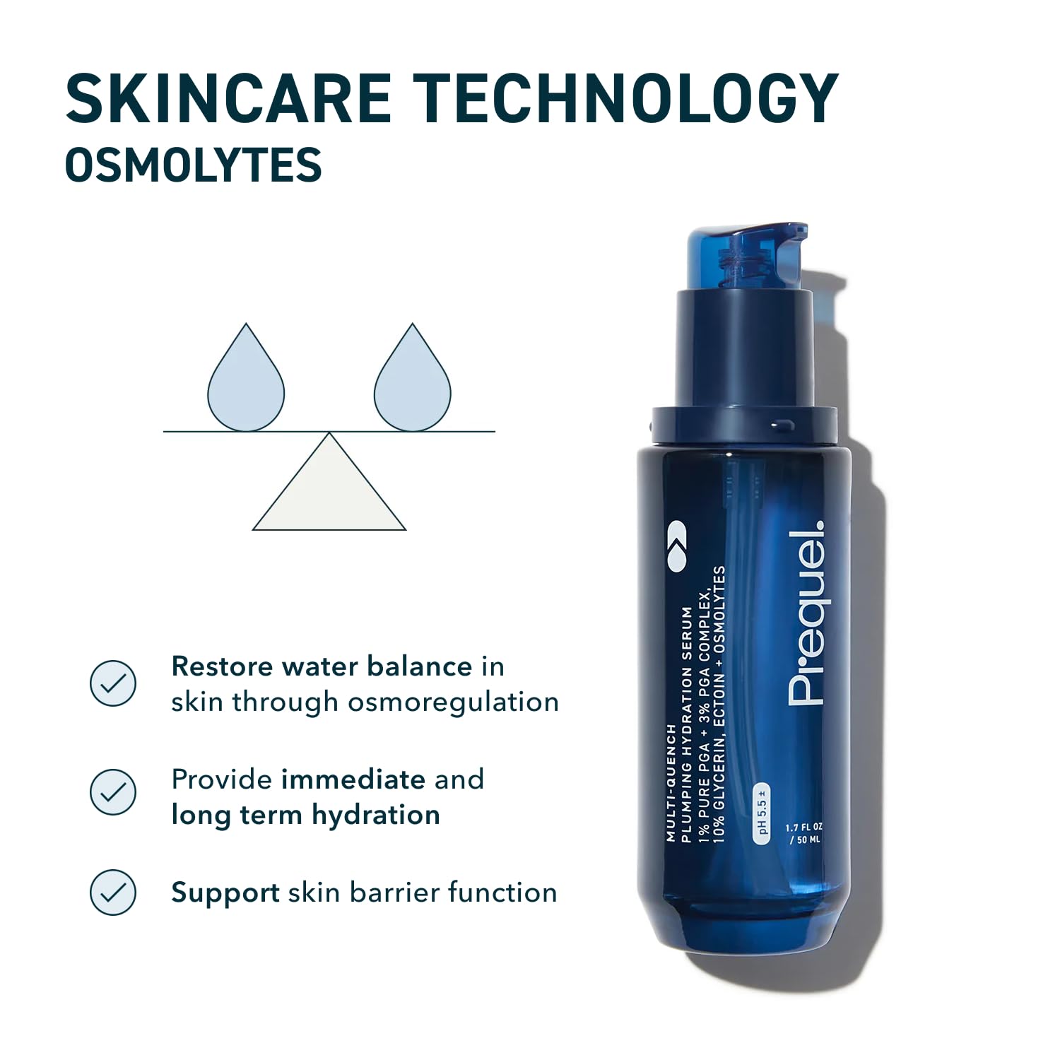 Prequel Skin Multi-Quench Plumping Hydration Serum for Face. Intensive Hydrating Facial Serum for Women with PGA Complex and Moisture-Binders. Deep Moisturizing for Dry and Sensitive Skin, 1.7oz Prequel Au supplements