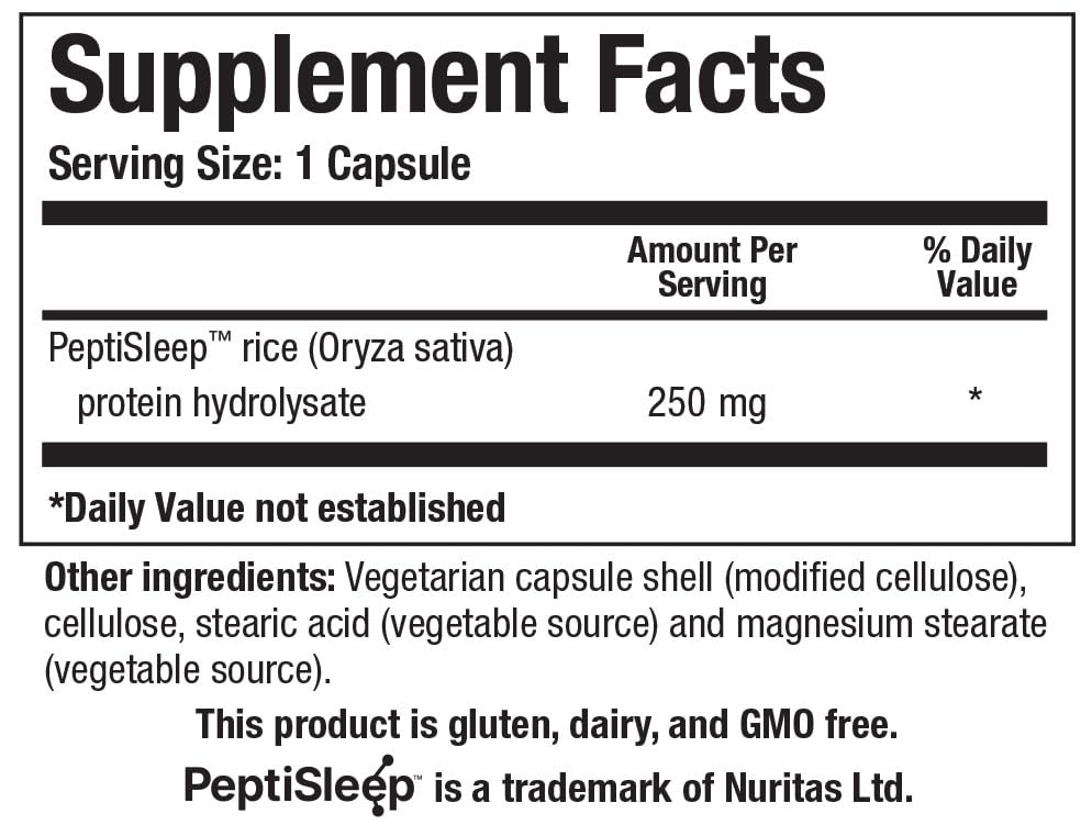 Biotics Research SleepTides - Plant Peptide Sleep Support for Deep and REM Sleep, Bioactive Rice Protein Peptides, Supports Healthy Cortisol Levels, Non-Habit Forming, Gluten, Dairy, GMO Free, 30 Caps BIOTICS RESEARCH Au supplements