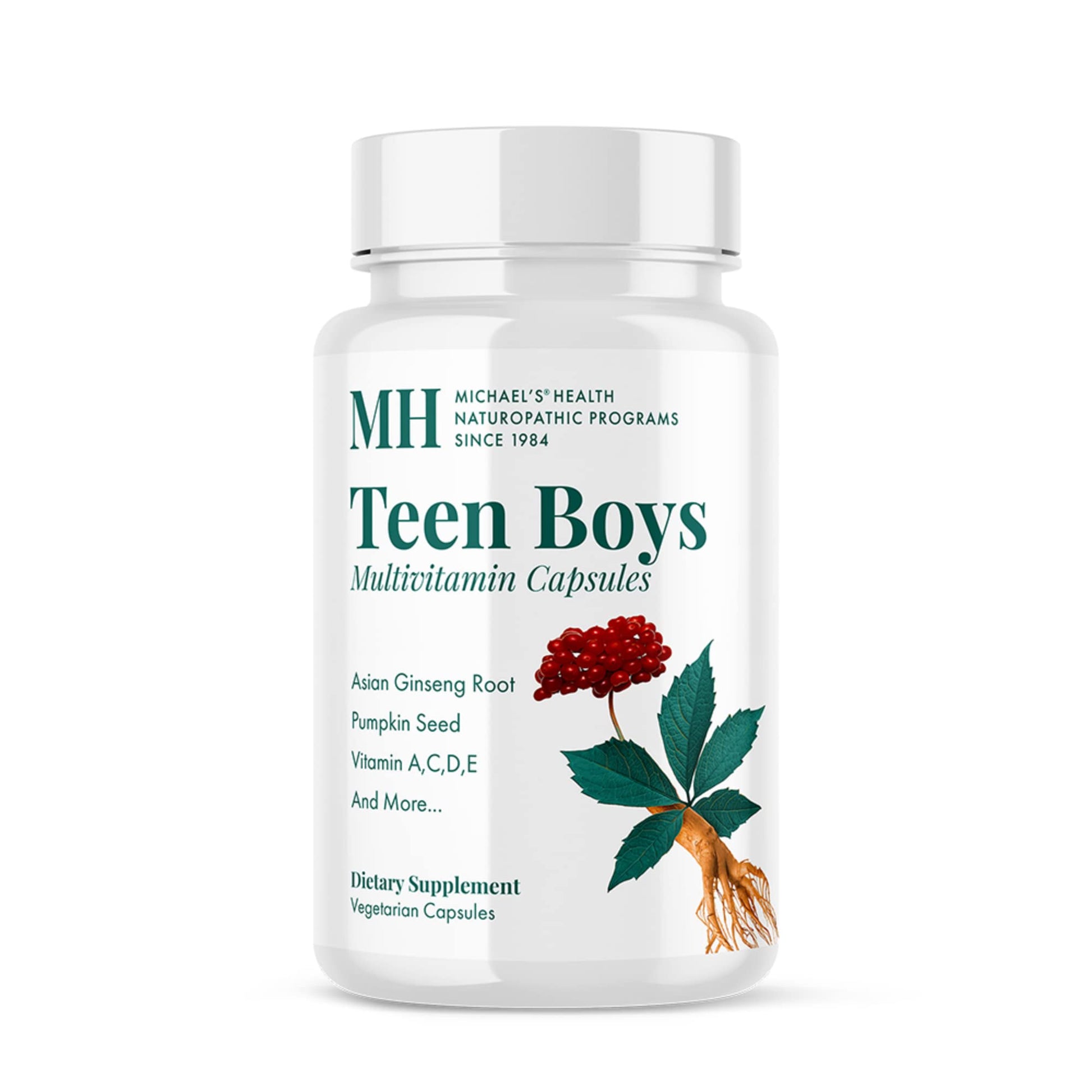 Michael's Health Naturopathic Programs Teen Boys - 60 Vegetarian Capsules - Daily Multivitamin Supplement - Kosher - 30 Servings MICHAEL'S Au supplements