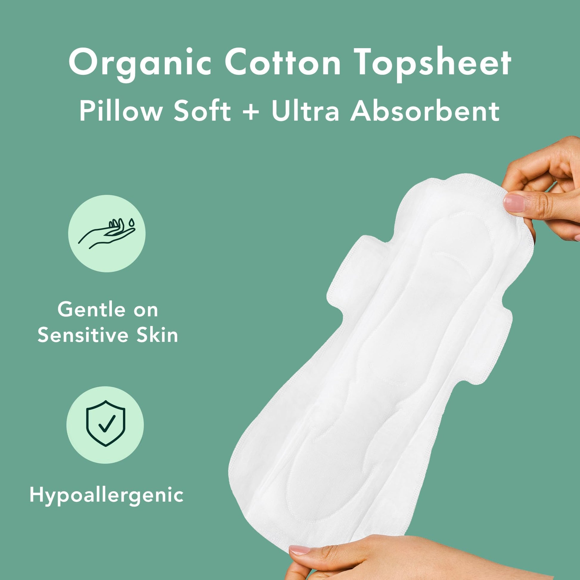 Rael Pads for Women, Organic Cotton Cover - Period Pads with Wings, Sanitary Napkins, Heavy Rael Au supplements