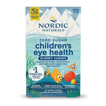 Nordic Naturals Children’s Eye Health Gummies, Strawberry Lemonade - 30 Gummies for Kids - 484 mg Total Omega-3s DHA, Lutein & Zeaxanthin - Brain Health, Antioxidant Support, Non-GMO - 30 Servings Nordic Naturals Au supplements