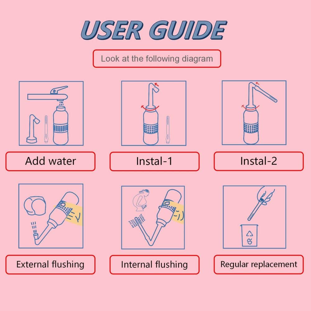 2-in-1 Douche Bottle for Women Vaginal Cleansing System + Portable Bidet Travel Bidet Bottle AQUAMASTER Au supplements