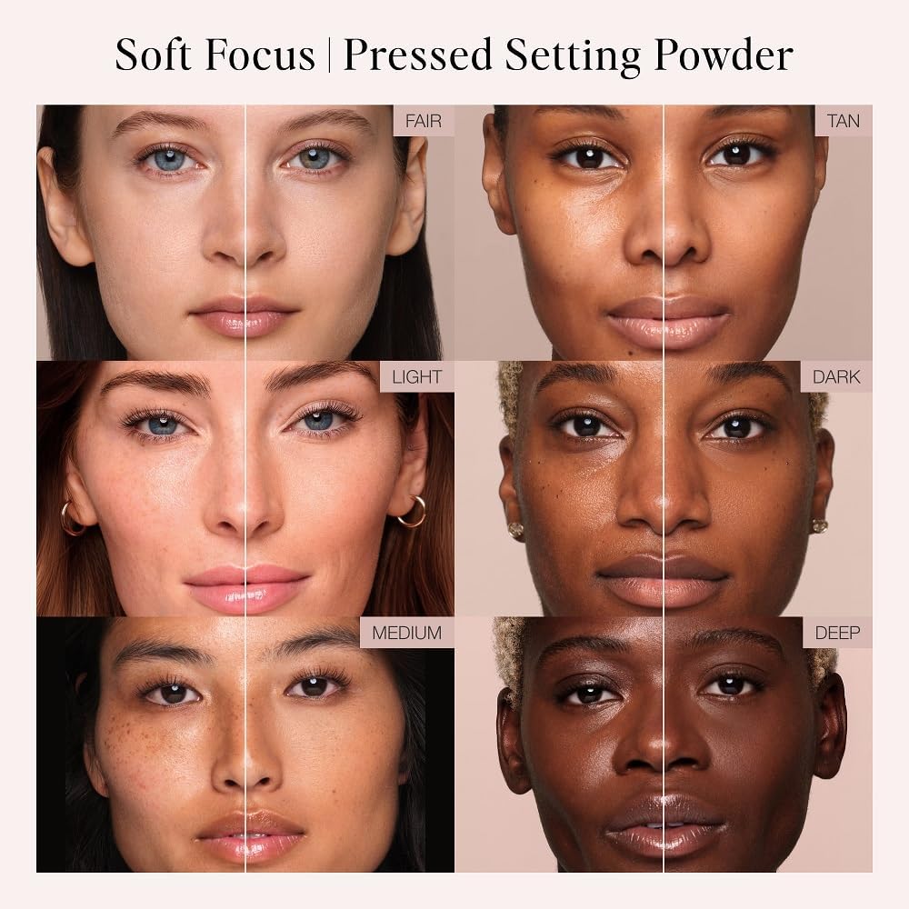 Jouer Soft Focus Hydrate & Setting - Pressed Powder with Matte Finish - Blurring Powder for Fine Lines and Pores - Set Face Makeup Foundation or Concealer - Translucent Jouer Au supplements