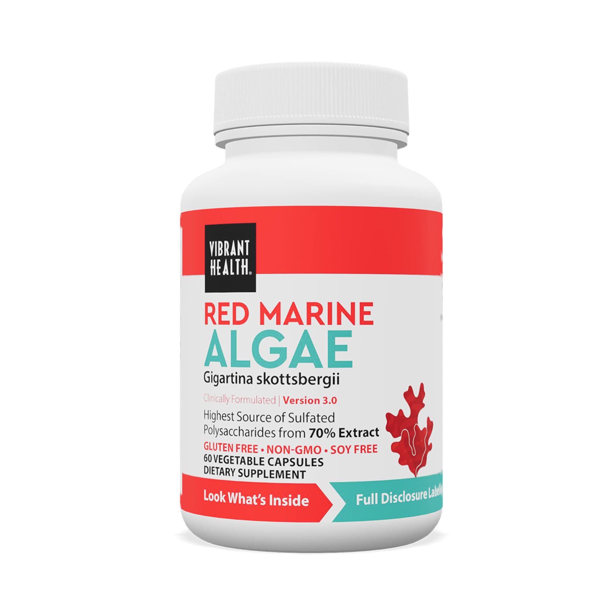 Vibrant Health, Gigartina Red Marine Algae, Plant-Based Immune Support, 60 Capsules Vibrant Health Au supplements