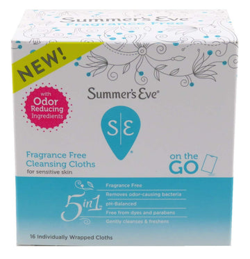 Summer’s Eve Fragrance Free Gentle Daily Feminine Wipes, Removes Odor, pH balanced, 16 Count, (Pack of 3) Summer's Eve Au supplements