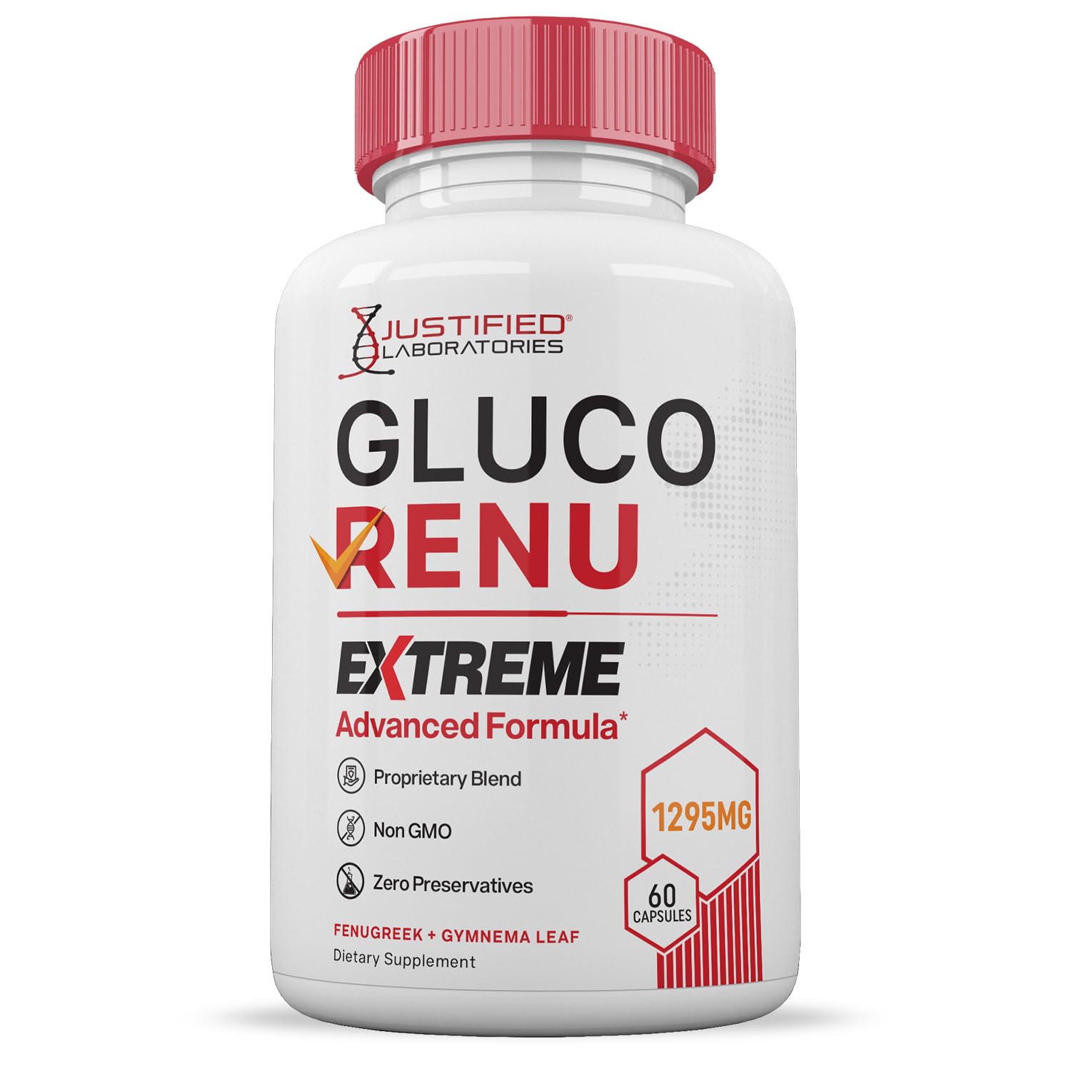 Gluco Renu Extreme 1295MG Glyco Support Pills Advacned Formula Gluo Renew Glycogen Support Formulated with Turmeric Berberine Resveratrol Garlic Bitter Melon Milk Thistle 60 Capsules Justified Laboratories Au supplements