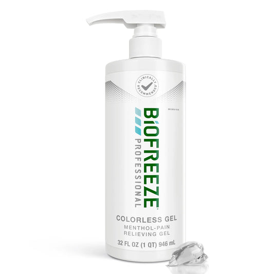 Biofreeze Professional Gel Pain Relief for Knee, Neck, Hip, Joint, Shoulder, & Simple Backache, Arthritis Pain Reliever, Sore Muscle Relief, Colorless Menthol Gel 32 Fl Oz BiofreezeAU supplements