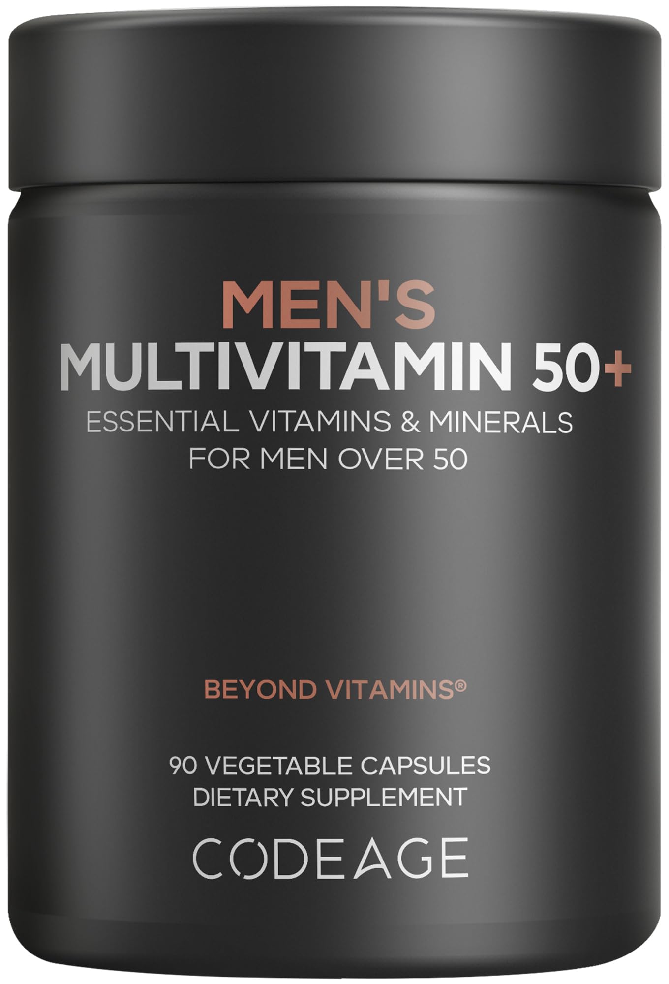 Codeage Men's Multivitamin 50+ Supplement - Essential Vitamins for Men Over 50 Years Old, Minerals, CoQ10, Turmeric, Saw Palmetto, Maca, Panax Ginseng, Probiotics & Botanicals - Non-GMO - 90 Capsules Codeage Au supplements