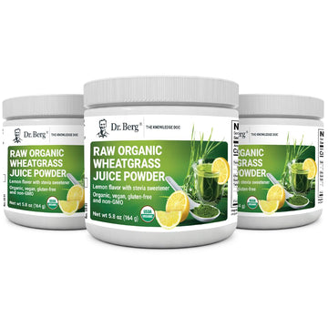 Dr. Berg's Raw Wheatgrass Juice Powder (60 Servings) - USDA Certified Organic Dr. Berg Nutritionals Au supplements