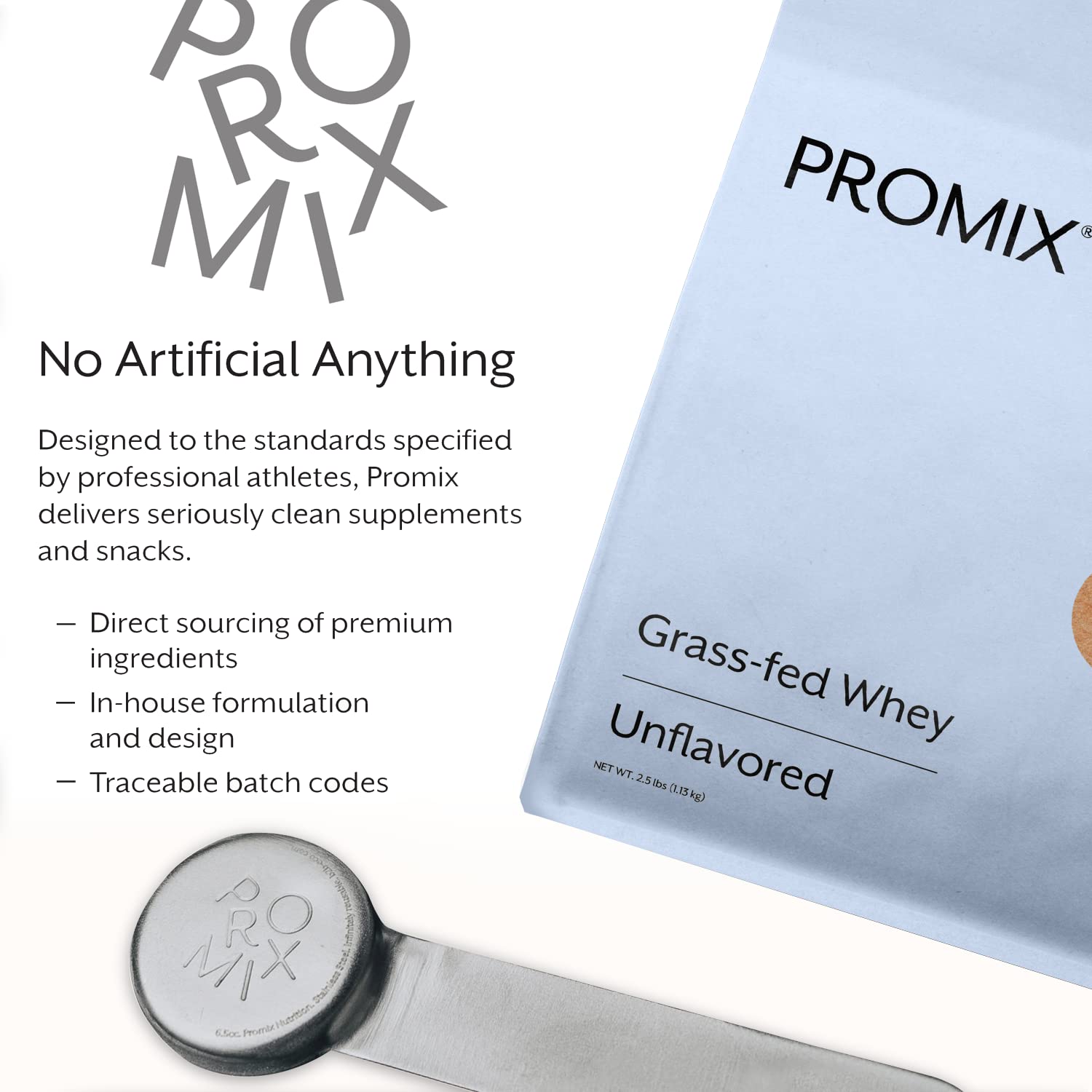 Promix Whey Protein Powder, Unflavored - 5lb Bulk - Grass-Fed & 100% All Natural ProMix Nutrition Au supplements