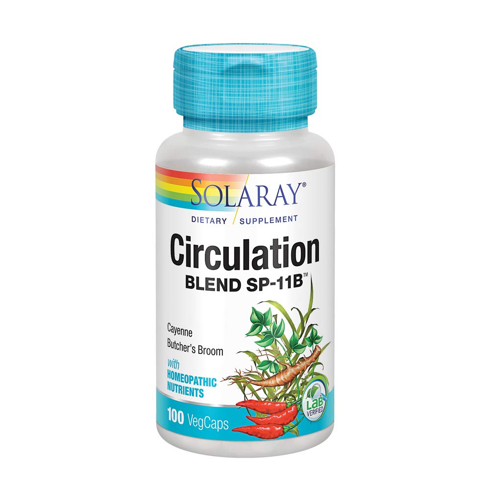 SOLARAY Circulation Blend SP-11B | Herbs & Cell Salt for Healthy Circulatory System Support | 50 Servings | 100 VegCaps SOLARAY Au supplements