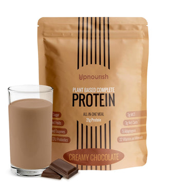 UpNourish Chocolate Vegan Protein Powder 54 Superfoods Powder,1.5 Billion CFU Probiotics 21g Plant Based Protein,No Sugar No Dairy No GMO Dairy Free,Meal Replacement Shake Keto-Friendly Low-Carb Diet,15 Servings UpNourish Au supplements