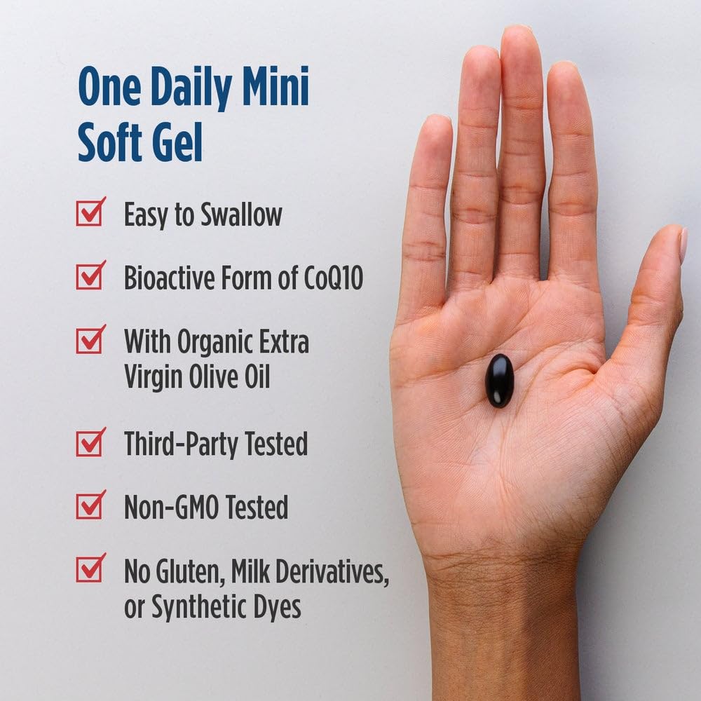Nordic Naturals Nordic CoQ10 Ubiquinol - 60 Mini Soft Gels - 100 mg Coenzyme Q10 (CoQ10) Ubiquinol - Heart & Brain Health, Cellular Energy Production, Antioxidant Support - Non-GMO - 60 Servings Nordic Naturals Au supplements
