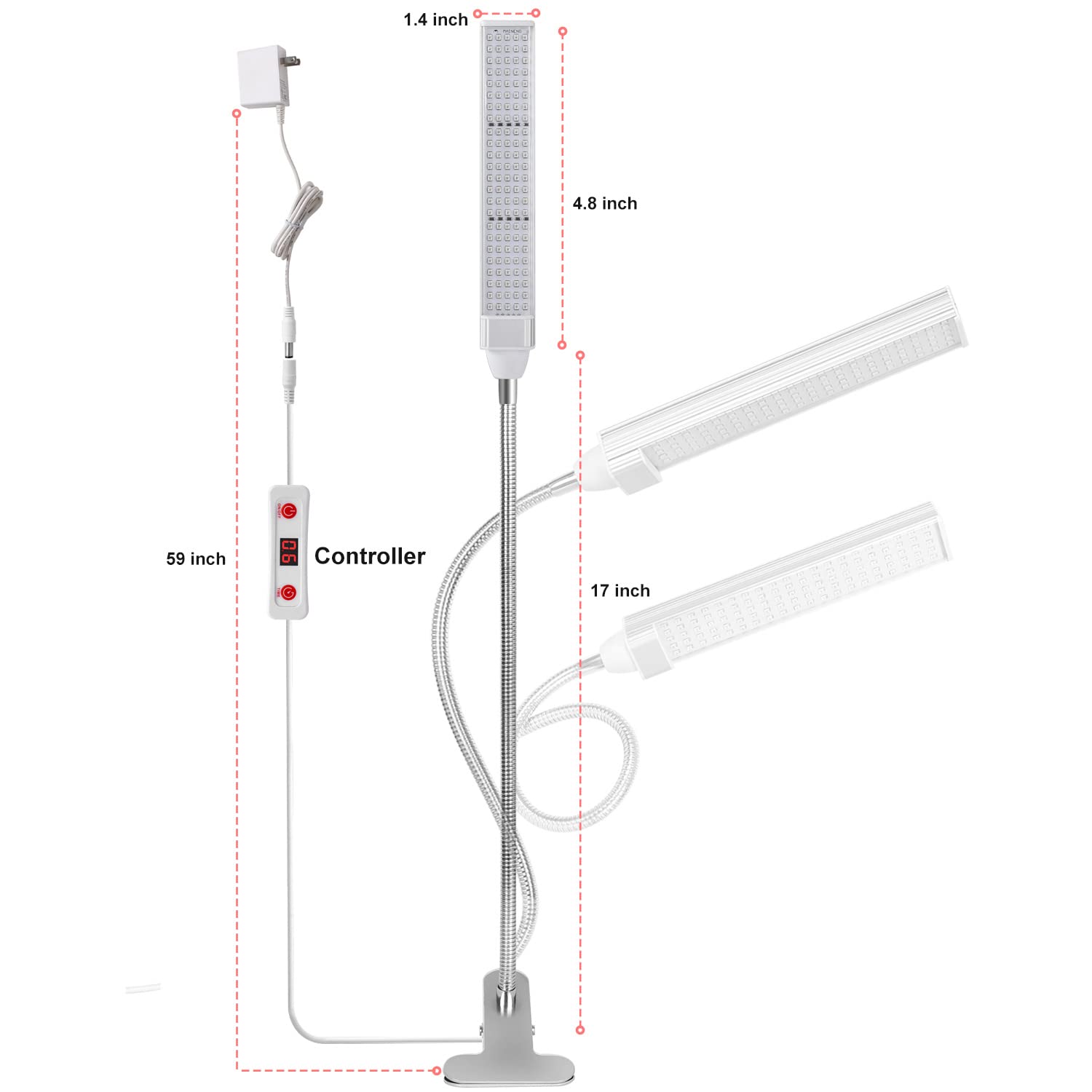 MAINENG Infrared & Red Light Therapy Lamp with Timer, 660nm & 850nm LED - M7685 MAINENG Au supplements