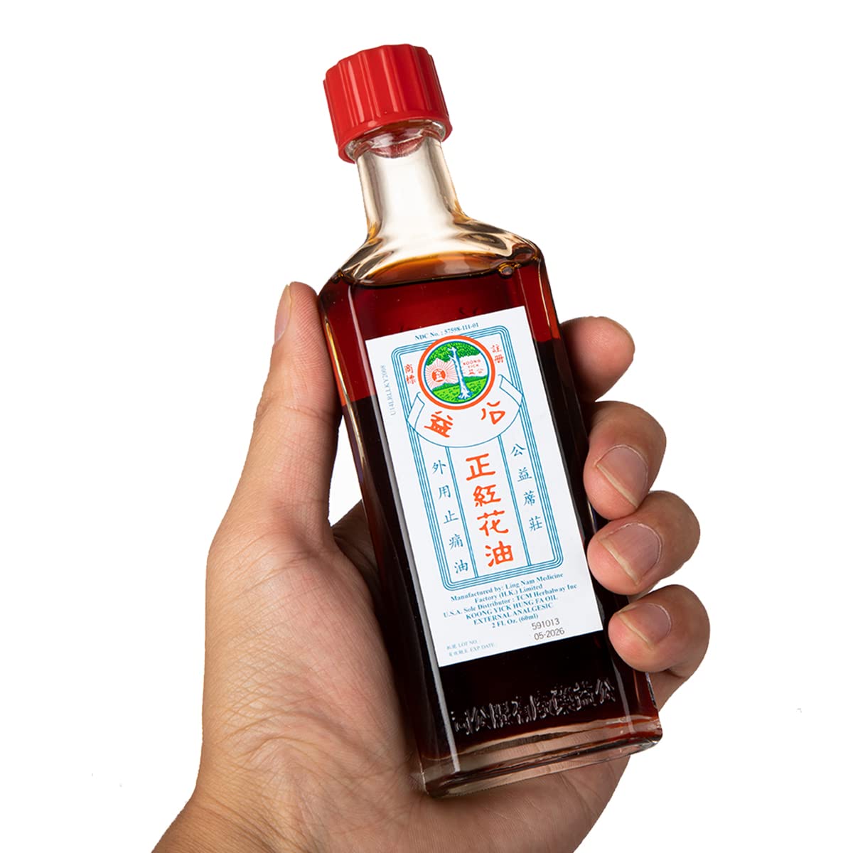 Koong Yick Hung FA Red Flower External Analgesic Oil, Simple Backache Arthritis Strains Bruises Sprain, Authentic US Import (One Pack) Koong Yick Au supplements