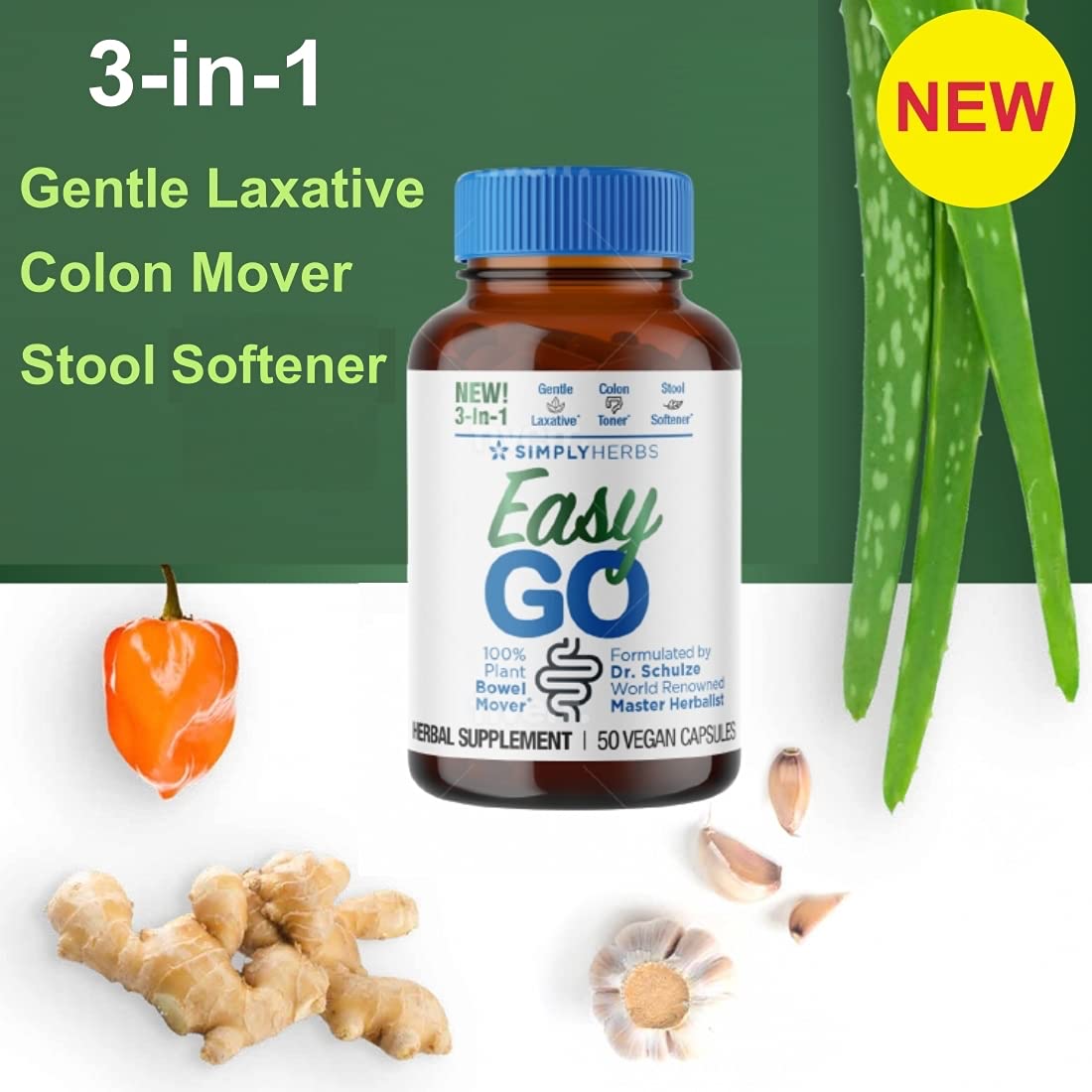 Dr. Schulze's Easy GO Bowel Mover - Formulated Gentle Laxative, Colon Toner & Stool Dr. Schulze's Au supplements