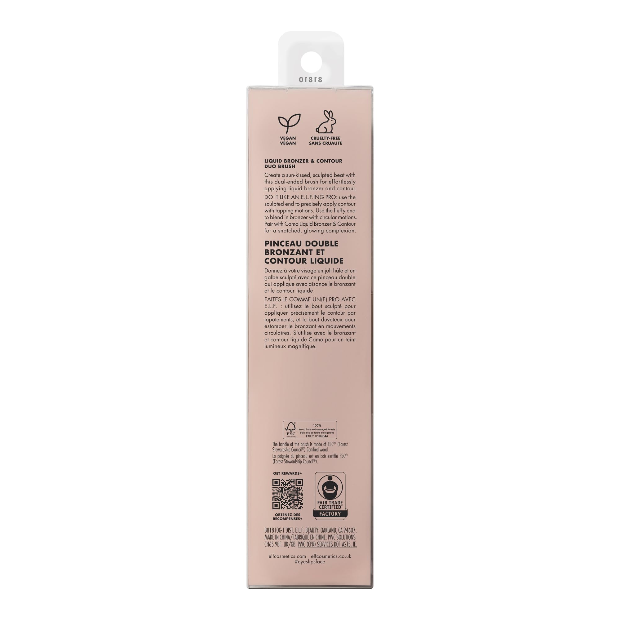 e.l.f. Liquid Bronzer & Contour Duo Brush, Silky Highly Pigmented Formula with Dual-ended Makeup Brush, Synthetic Bristles, 100% Vegan and Cruelty-Free e.l.f. Au supplements