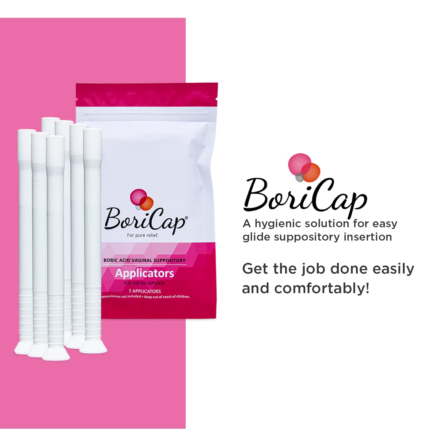 BoriCap Boric Acid Vaginal Suppository Applicators, 7 Applicators - Hygienic Solution BoriCap Au supplements