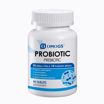 OMOGS Probiotics 90 Billion CFUs 18 Strains,with 3 Organic Prebiotic, Probiotics Supplement OMOGS Au supplements