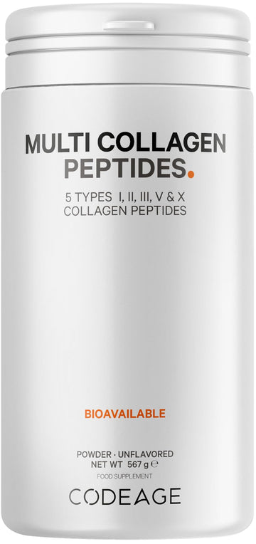 Codeage Multi Collagen Protein Powder Peptides, 2-Month Supply, Hydrolyzed, Type I, II, III, V, X Grass Fed Codeage Au supplements