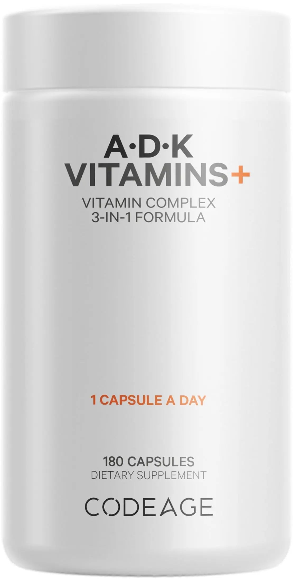Codeage ADK Vitamins Supplement - Essential Vitamin A, D3 5000 IU, K1 & K2 (MK4 & MK7) - 6-Month Supply - 1 Capsule per Serving Codeage Au supplements