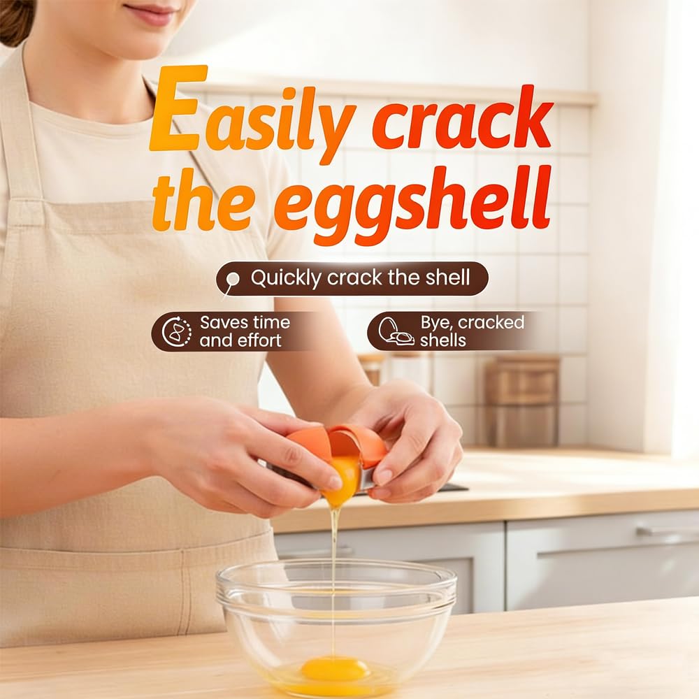 New Egg Shell Opener Egg Cracker Tool Stainless Steel, Multifunctional Egg Shell Opener for Raw Or Hard-Boiled Eggs, Kitchen Gadget for Cooking Baking (Yellow) CLRZOL Au supplements