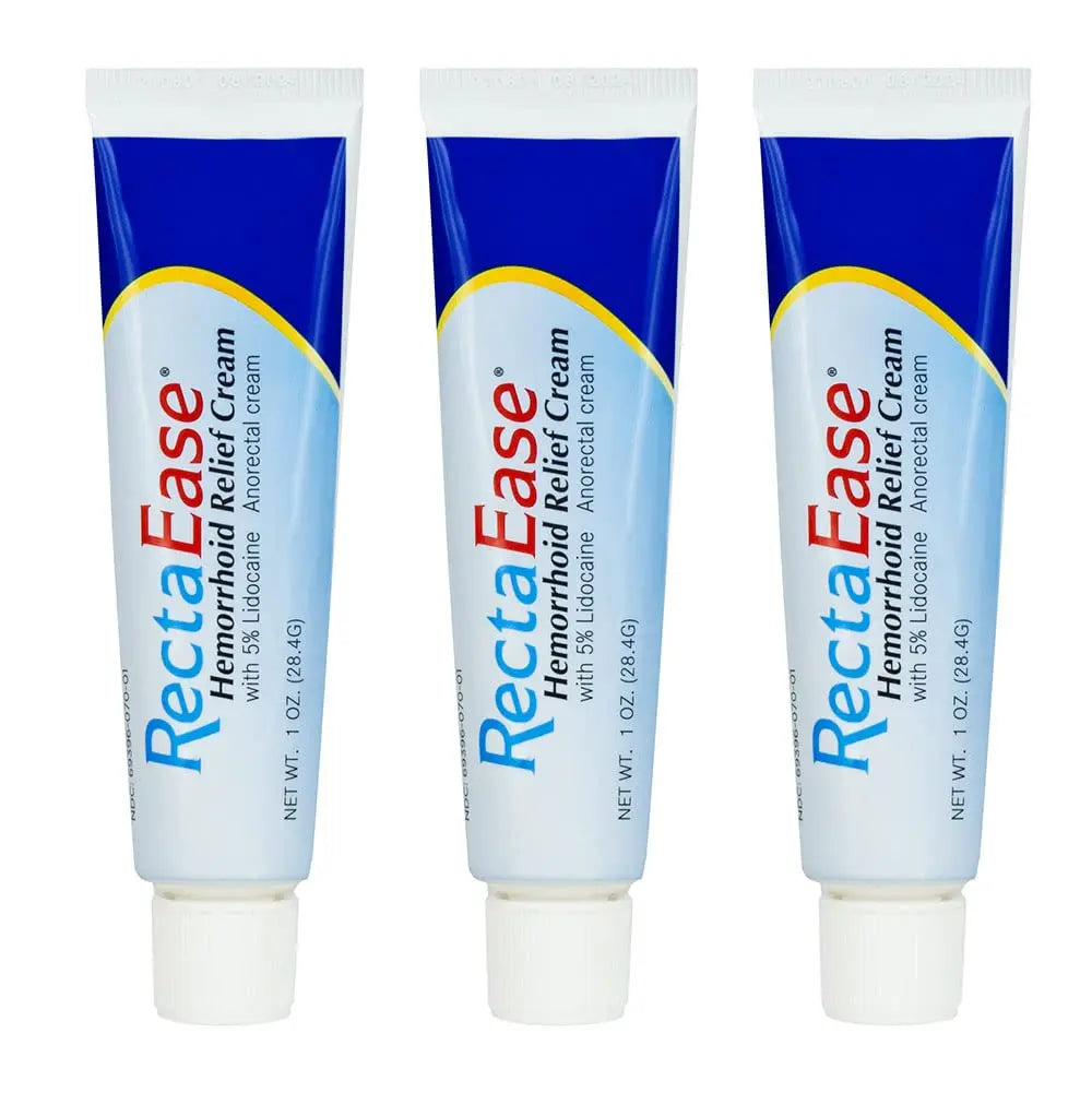 Globe RectaEase 5% Lidocaine (3 Pack) Hemorrhoid Relief Cream 1 oz Tube, Anorectal Cream, Rapid Numbing Relief, Hemorrhoid Treatment from Itch and Burn Globe Au supplements