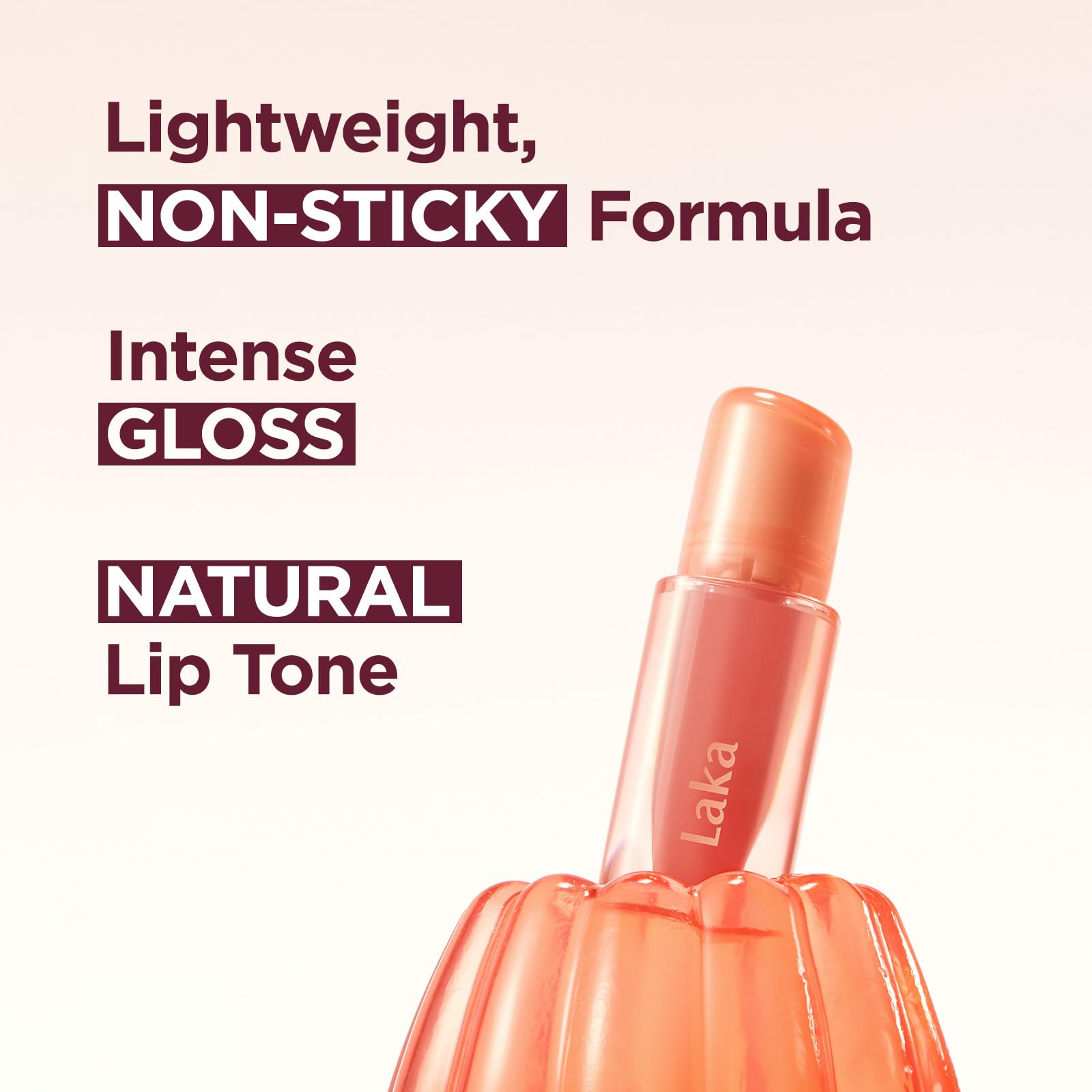 Laka Jelling Nude Gloss, 4.5g/0.15oz, Sheer Hydrating Lip Oil with No Stain, Non-Sticky, Nourishing Gloss for a Glowy Look, K-Beauty (#306 Angelring) Laka Au supplements
