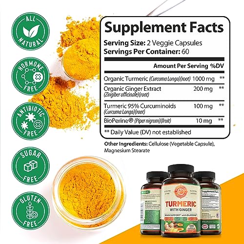 Organic Turmeric Curcumin with Ginger and Black Pepper for Max Absorption WHOLE WORLD WELLNESS Au supplements
