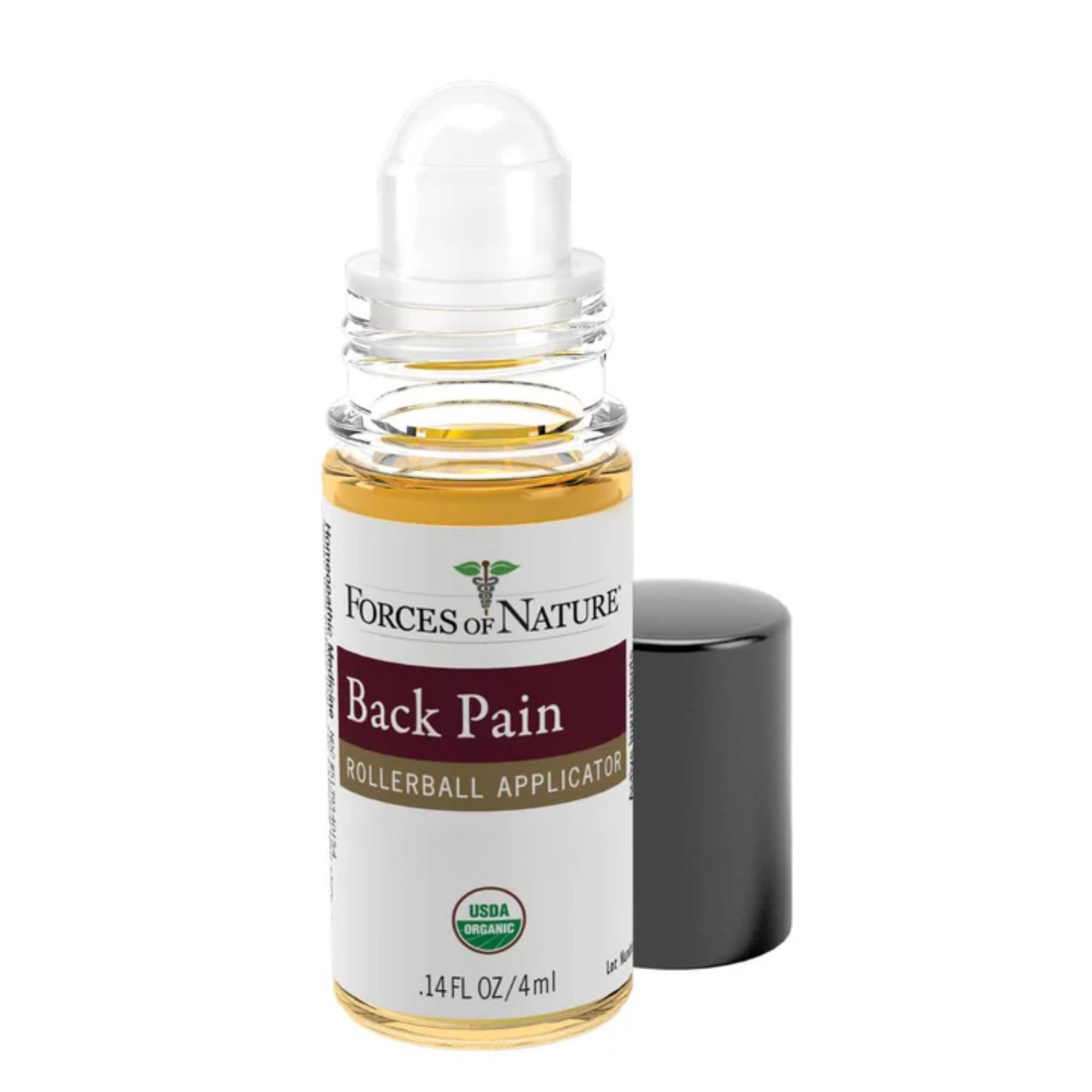 Forces of Nature Natural, Organic Back Pain Relief, w/Arnica & St John's Wort, Fast Acting Anti-Inflammatory Topical Muscle Soother for Lower Back, Sciatica, Neck, Non-GMO, Cruelty-Free, 0.14 Fl Oz Forces of Nature Au supplements