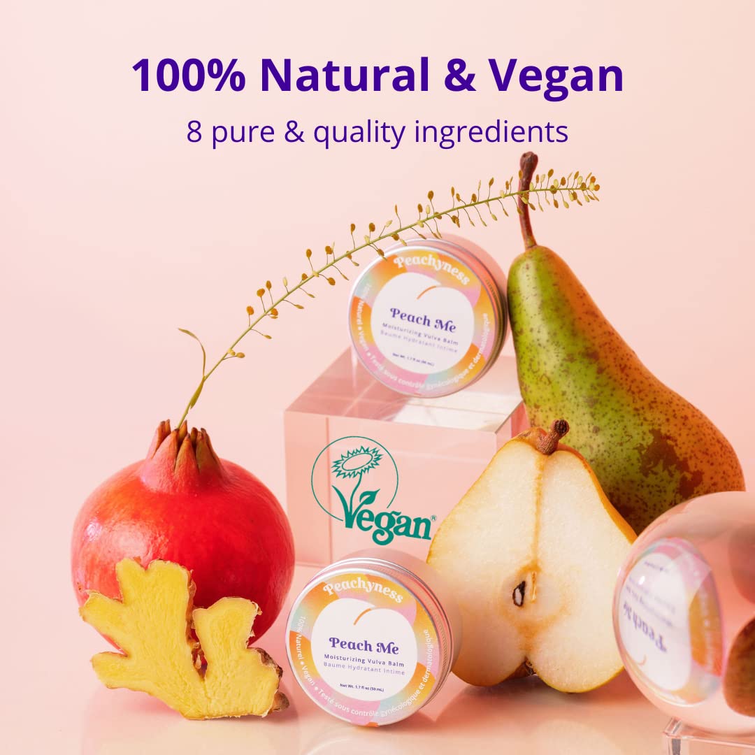 Peach Me Organic Vulva Balm by Peachyness - Hormone-Free Vaginal Moisturizer for Sensitive Skin Peachynes s Au supplements