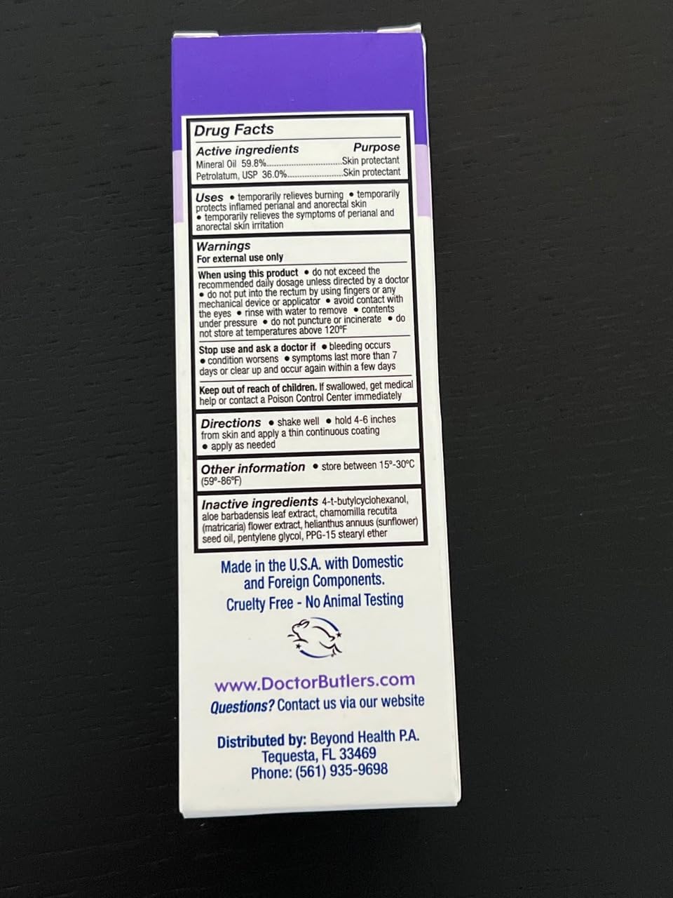 Doctor Butler's Pregnancy & Postpartum Spray - Perineal Spray and Hemorrhoid Treatment with Aloe and Chamomile, Pregnancy Support and Postpartum Essentials, Paraben Free (3oz) Doctor Butler's Au supplements