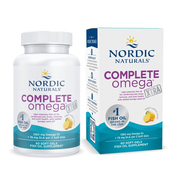 Nordic Naturals Complete Omega Xtra, Lemon - 60 Soft Gels - 1360 mg Omega-3 + 76 mg GLA - Healthy Skin - Cognition - Non-GMO - 30 Servings Nordic Naturals Au supplements