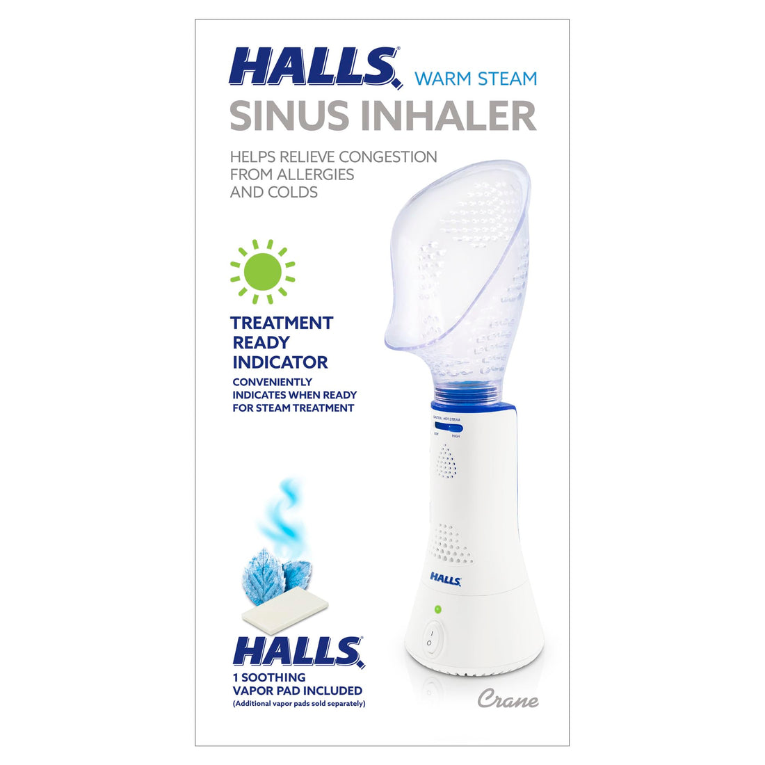 Crane x HALLS Corded Personal Steam Inhaler for Sinus, Congestion, Cough, & Cold Relief Crane Au supplements