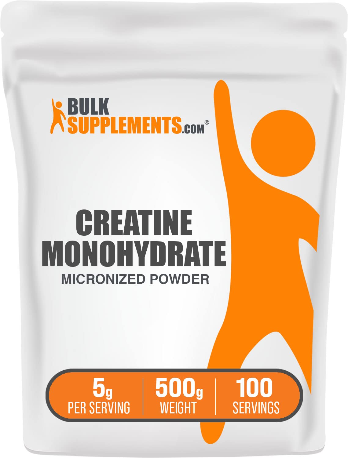 BulkSupplements.com Creatine Monohydrate Powder - Micronized Creatine Powder, Unflavored - Pure & Gluten Free, 5g per Serving, 500g (1.1 lbs) (Pack of 1) BulkSupplements Au supplements