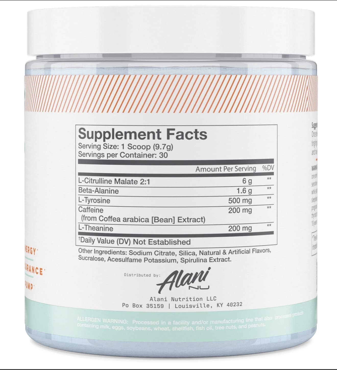 Alani Nu Pre Workout Powder | Amino Energy Boost | Endurance Supplemen Alani Nu Au supplements