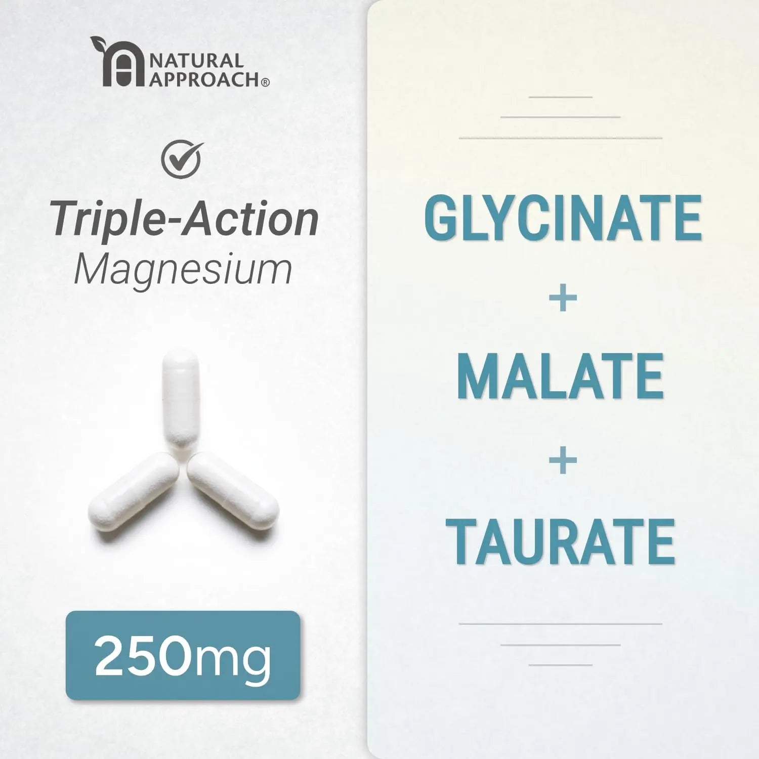 High Absorption Magnesium Complex with Glycinate, Malate & Taurate - Premium Magnesium Supplement for Sleep, Relaxation, Leg Cramps & Stress Relief - 100% Chelated & Easy On The Gut - 90 Capsules Natural Approach Au supplements