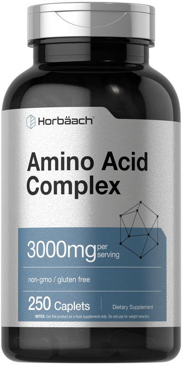 Horbäach Amino Acid Complex 3000mg | 250 Caplets | Non-GMO, Gluten Free Supplement Horbäach Au supplements