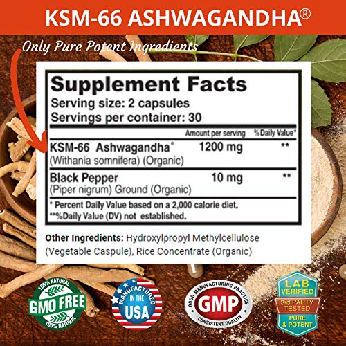 FRESH HEALTHCARE Ashwagandha Capsules KSM 66-1200mg Pure and Potent FRESH HEALTHCARE Au supplements