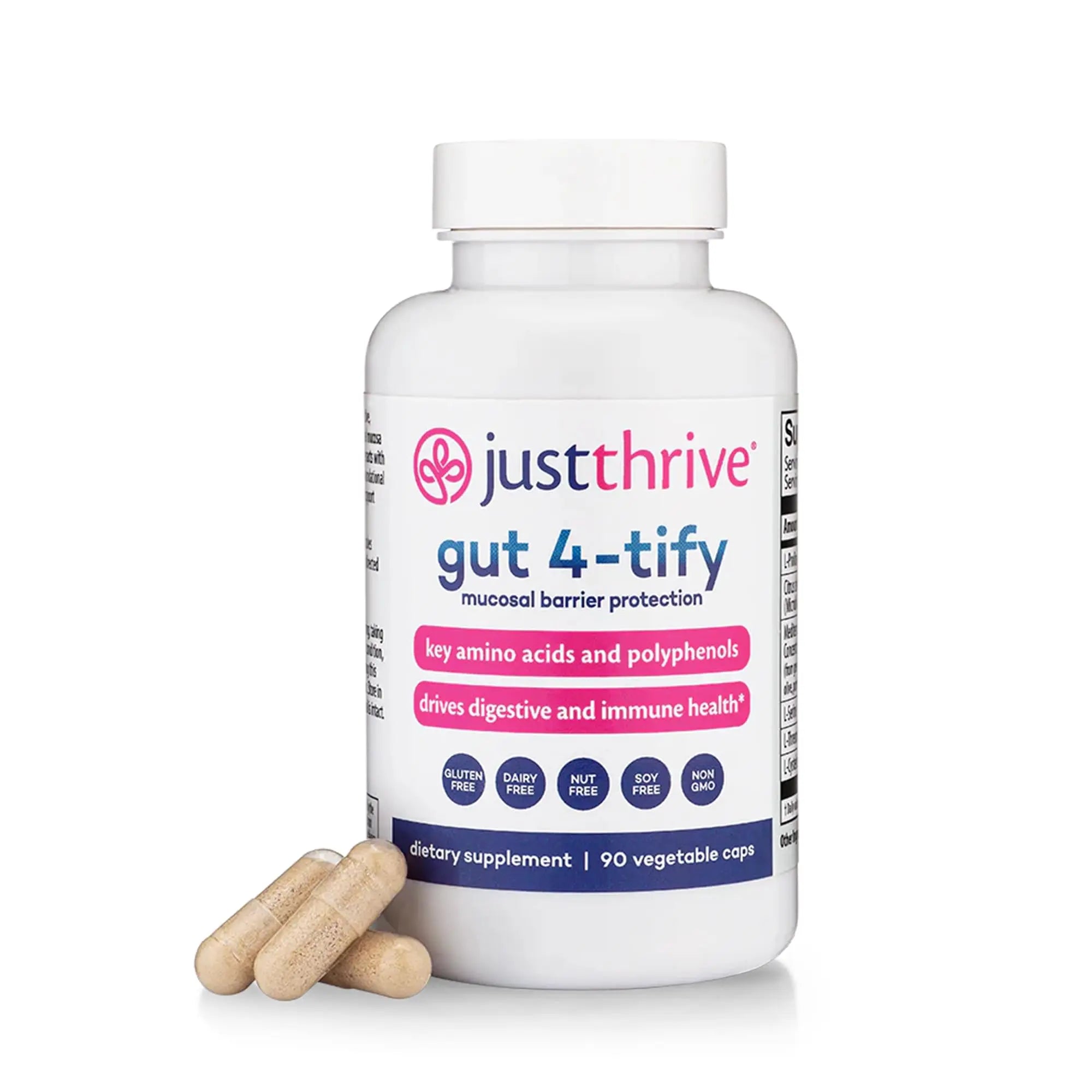 Just Thrive Gut 4-tify - Gut Health Supplements for Women and Men - Anti Bloat, 90 Vegetable Capsules Just Thrive Au supplements