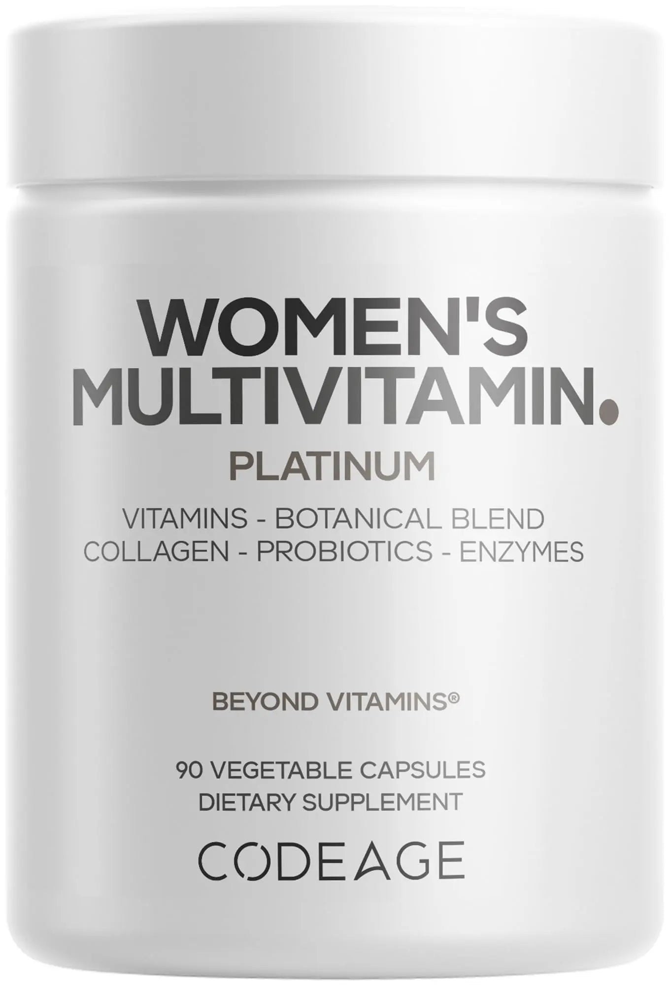 Codeage Women’s Multivitamin Platinum - Vitamins A D3 K1 K2 B12 & Minerals, CoQ10, Skin, Hair & Nails Complex, Collagen, Botanicals, Probiotics Codeage Au supplements