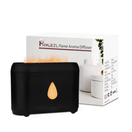 200ml Compact Small Flame Diffuser for Essential Oil (Black) PhimuezlAU supplements