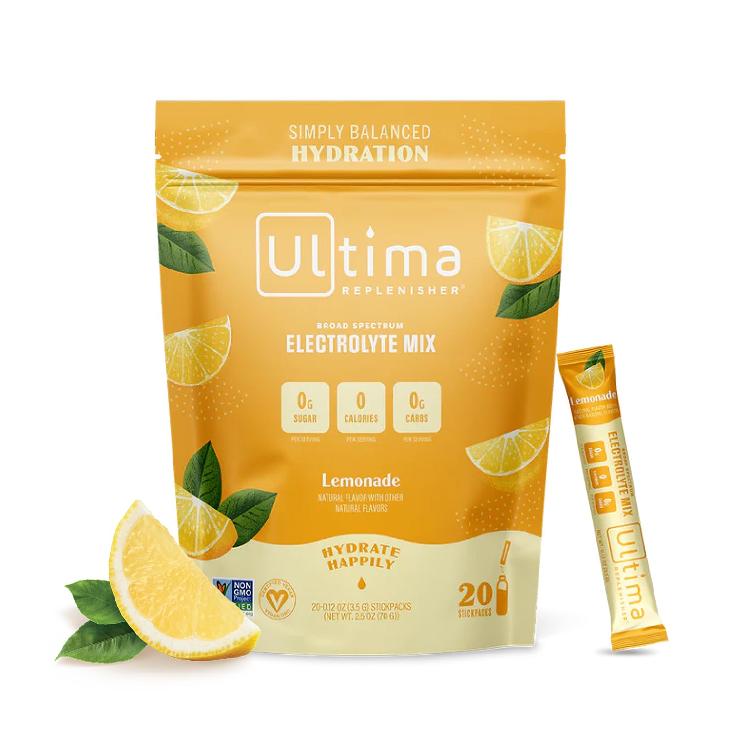 Ultima Replenisher Daily Electrolyte Drink Mix – Lemonade, 20 Stickpacks – Hydration Ultima Replenisher Au supplements