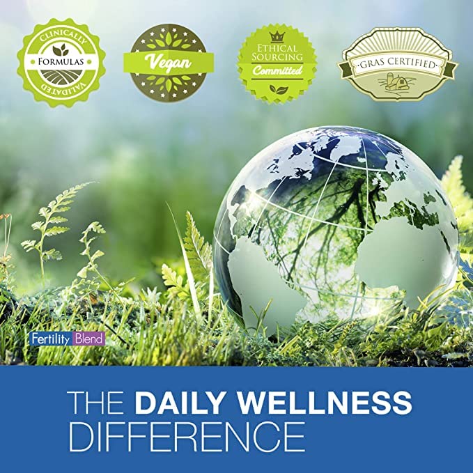 One Month Supply Each-FERTILITY BLEND Supplement for MEN (60 Tablets) and FERTILITY BLEND Supplement for WOMEN (90 Tablets).by The Daily Wellness Co. Fertility Blend Au supplements