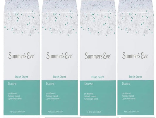 (Pack of 4 Bottles) Summer's Eve Fresh Scent Douche Vinegar & Water, Feminine Wash, 4.5oz Bottles Summer's EveAU supplements