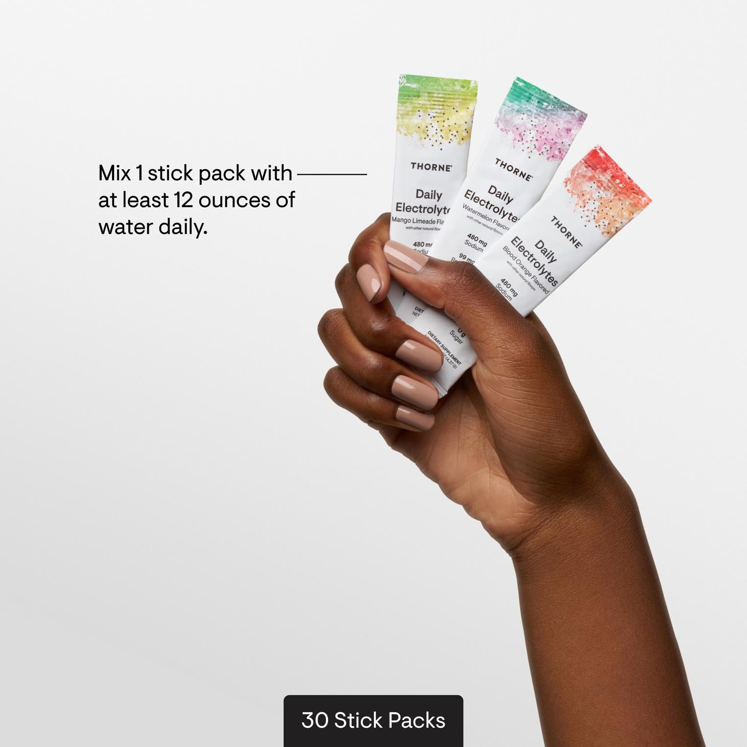 THORNE - Daily Electrolytes - Zero Sugar & Low-Calorie Electrolyte Powder Drink Mix - Flavors Derived from Natural Sources - NSF Certified for Sport - Variety - 30 Stick Packs THORNE Au supplements