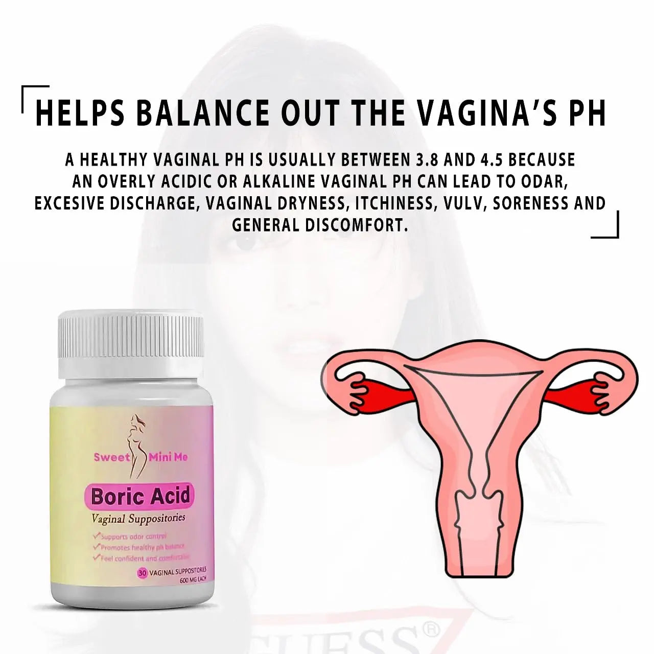 Sweet Mini Me 600mg Boric Acid Suppositories – Natural Vaginal Health Support for Women – pH Balance, Odor & Itch Relief – 30 Count Capsules Generic Au supplements