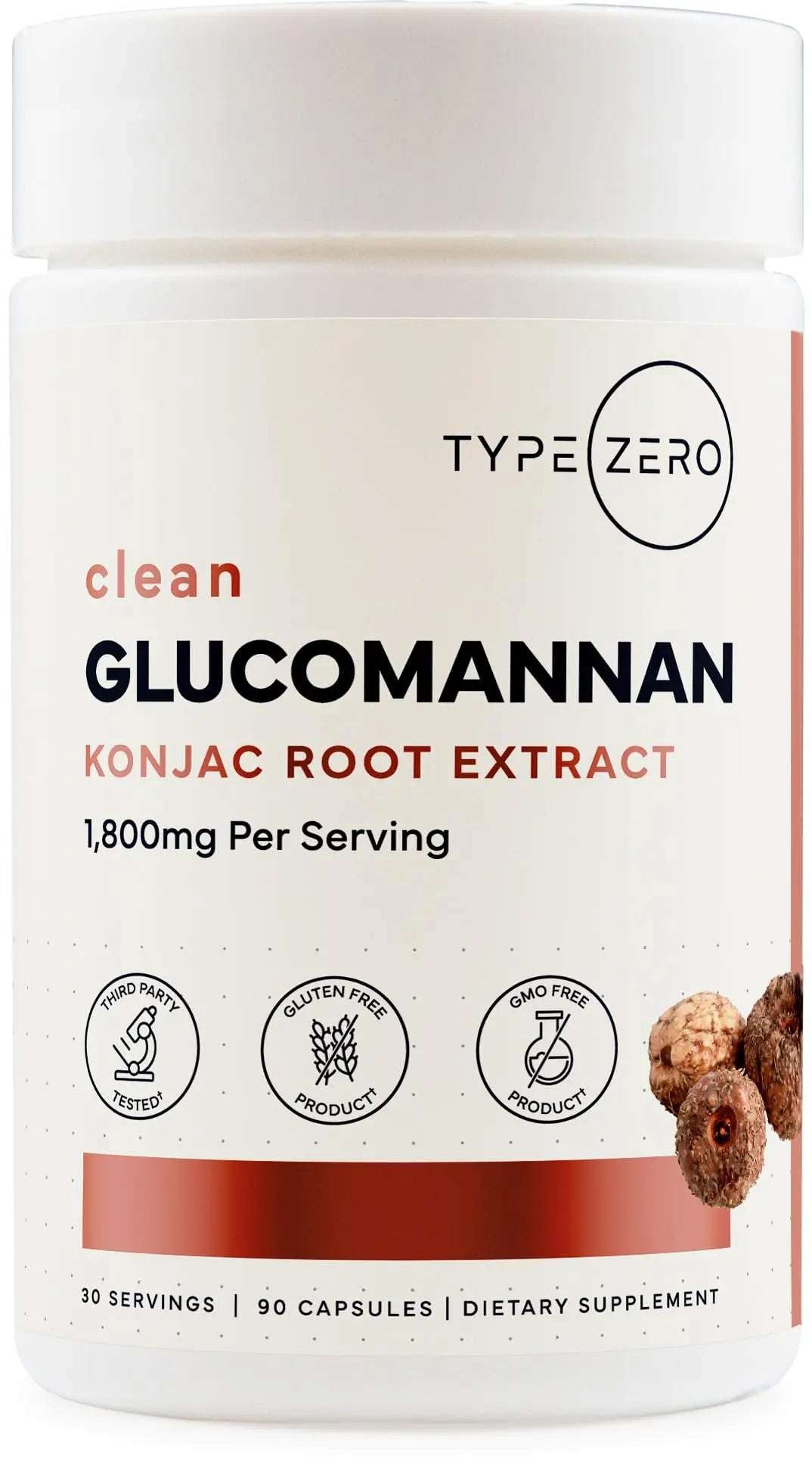 Type Zero Clean Glucomannan Konjac Root Extract (90 Capsules)(1,800 MG Per Serving) - 30 Servings, Non-GMO, Gluten Free Type Zero Au supplements