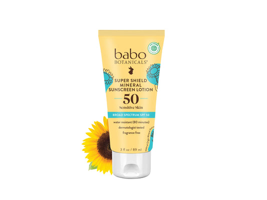 Babo Botanicals Sheer Mineral Sunscreen Lotion SPF 50 with 100% Mineral Active Ingredients for Babies, Kids or Extra Sensitive Skin, Lightweight Babo BotanicalsUS supplements